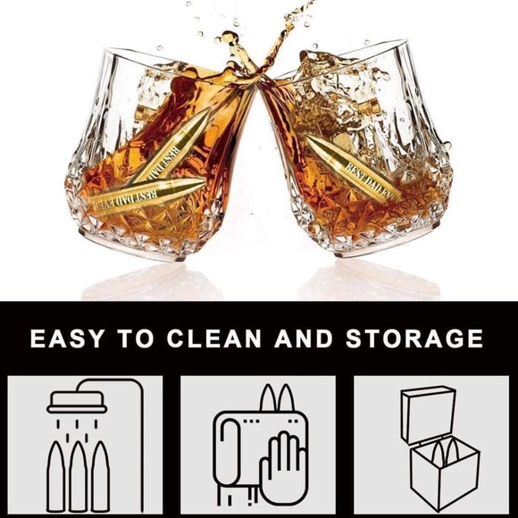 Monogrammed “Best Dad Ever” Whiskey Bullets, Stones,Fathers Day, Bday,Valentines - Picture 7 of 7